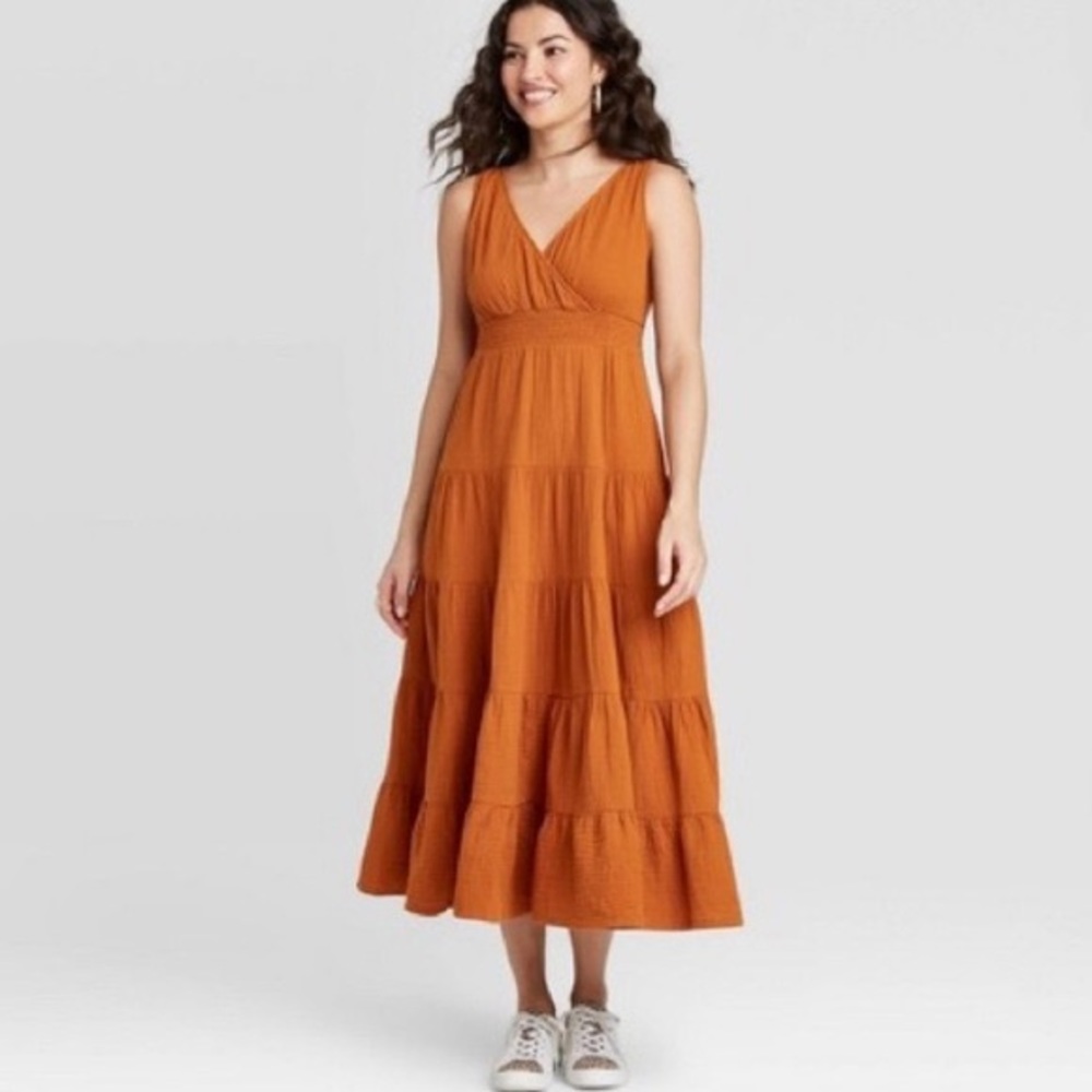 Universal Thread Burnt Orange Maxi Dress